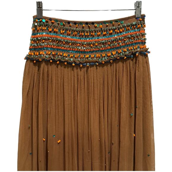 Boho tulle skirt-colored stones & beads by Christopher Fischer size small - Picture 3 of 16